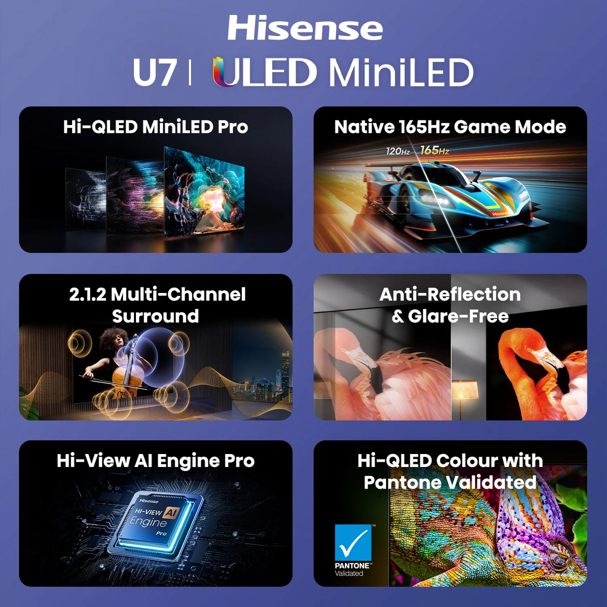 Hisense 100" Series U7S Mini-LED 4K Smart TV 100U7SAU | Greater Sydney Only