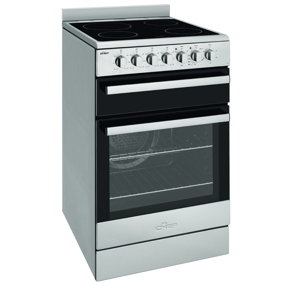 Chef 54cm 80L Electric Freestanding Oven/Stove Stainless Steel CFE547SBB