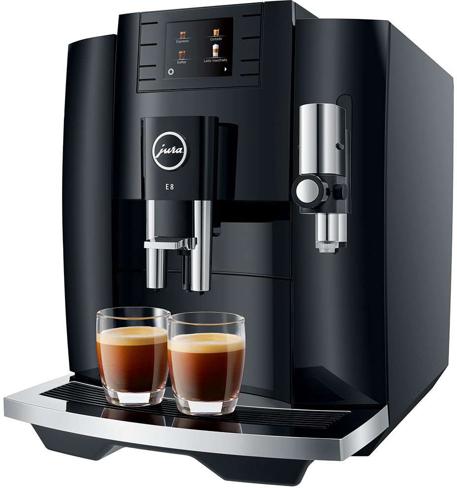 Jura E8 Piano Black Automatic Coffee Machine 15372