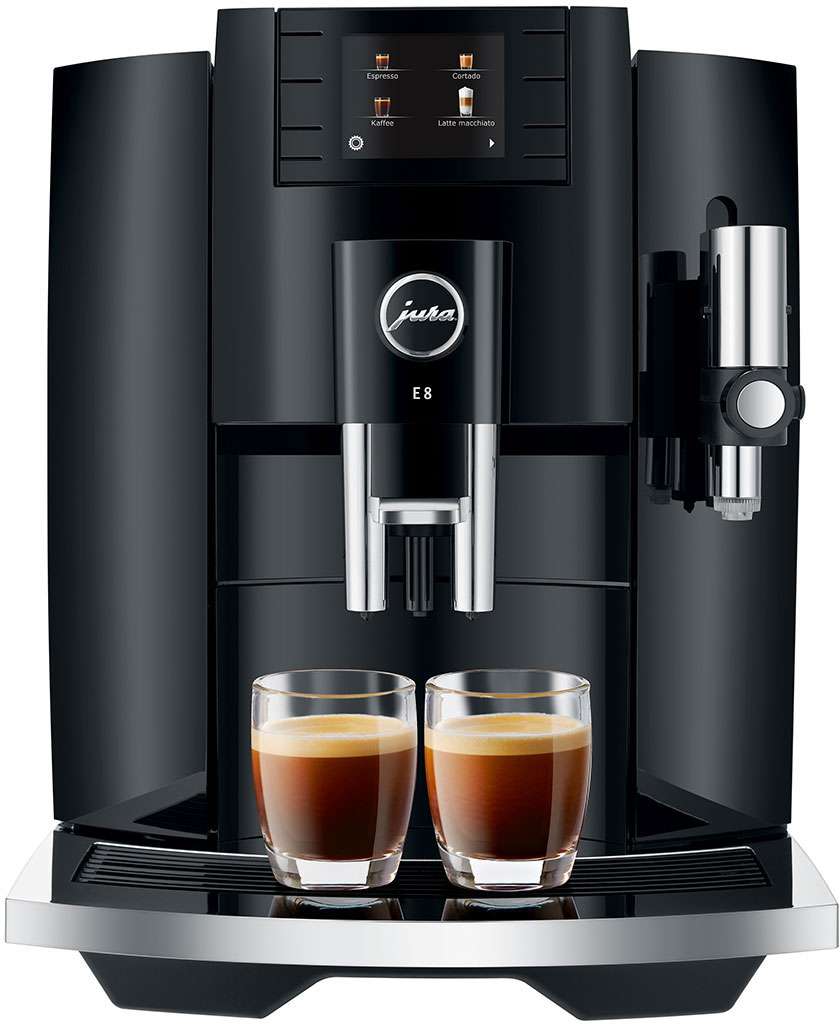 Jura E8 Piano Black Automatic Coffee Machine 15372