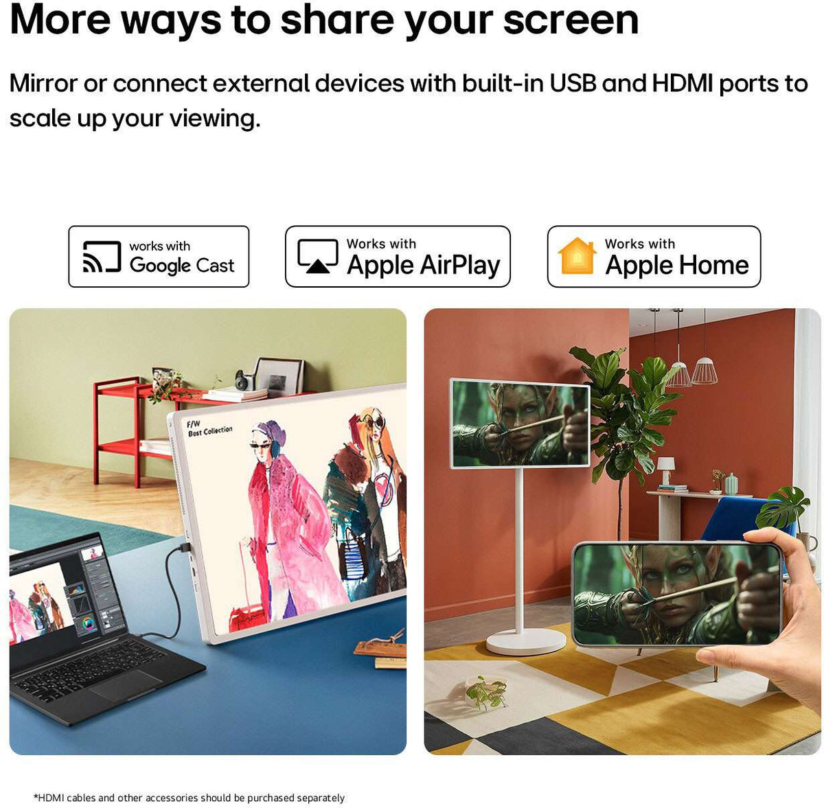 LG StanbyME 32" 2 Max LX6 Portable Smart Touch Screen 32LX6BDGA