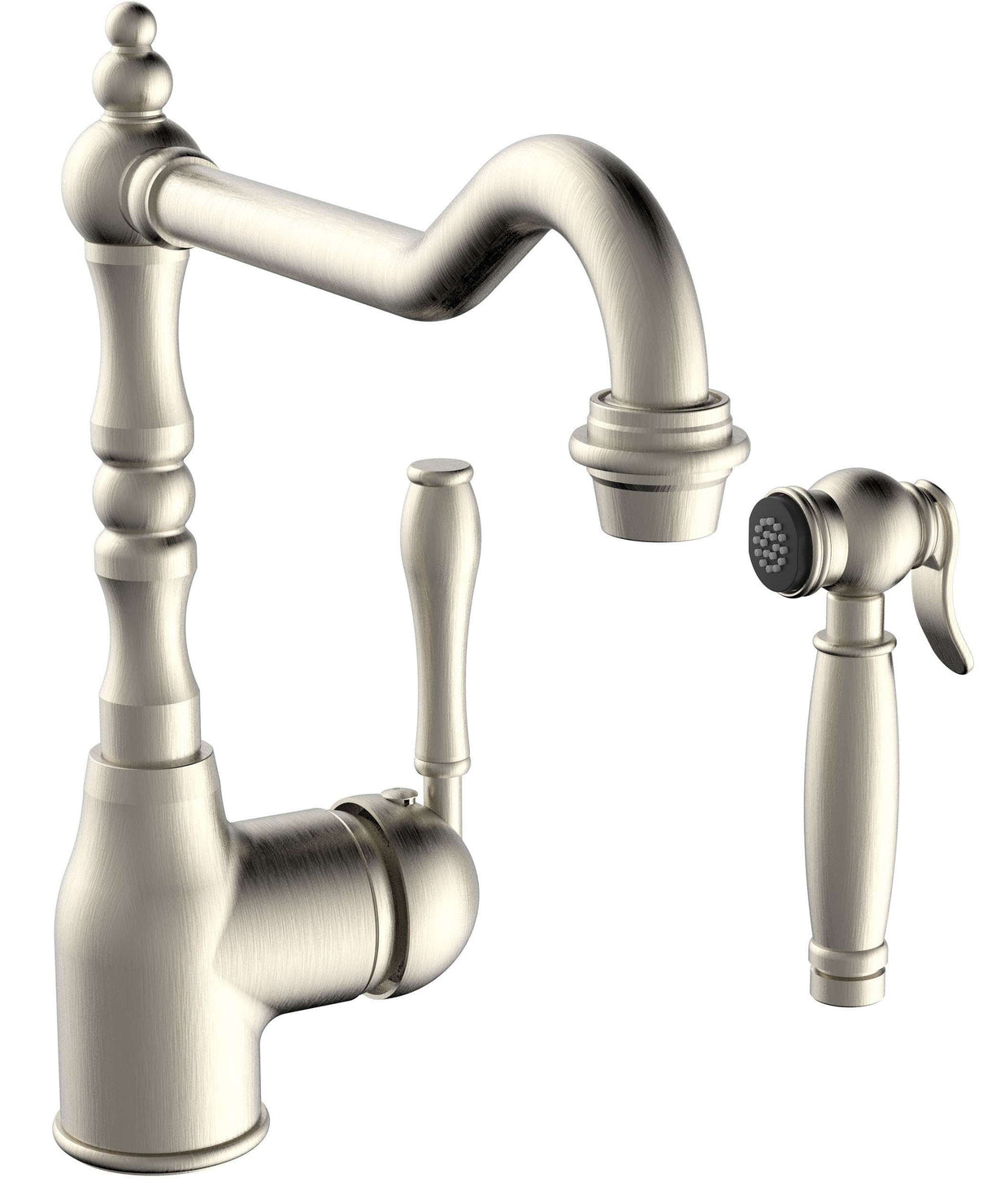 Abey Armando Vicario Provincial Kitchen Mixer Tap Brushed Nickel 400073BN
