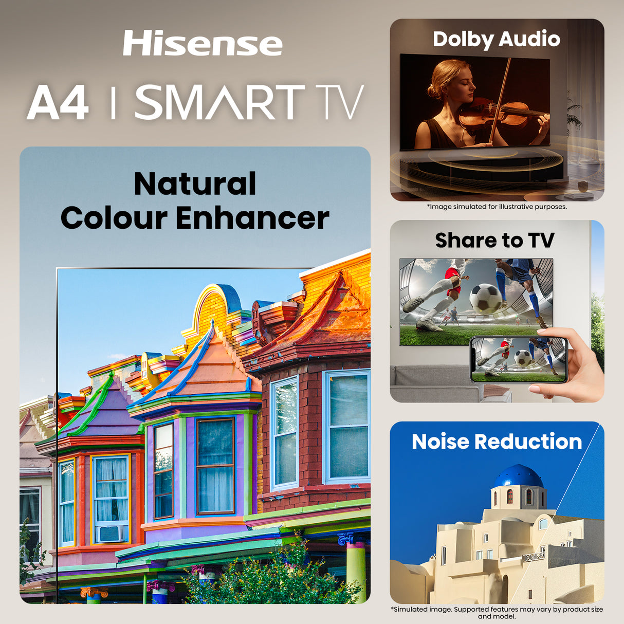 Hisense 40" Series A4S Full HD Smart LED TV 40A4SAU