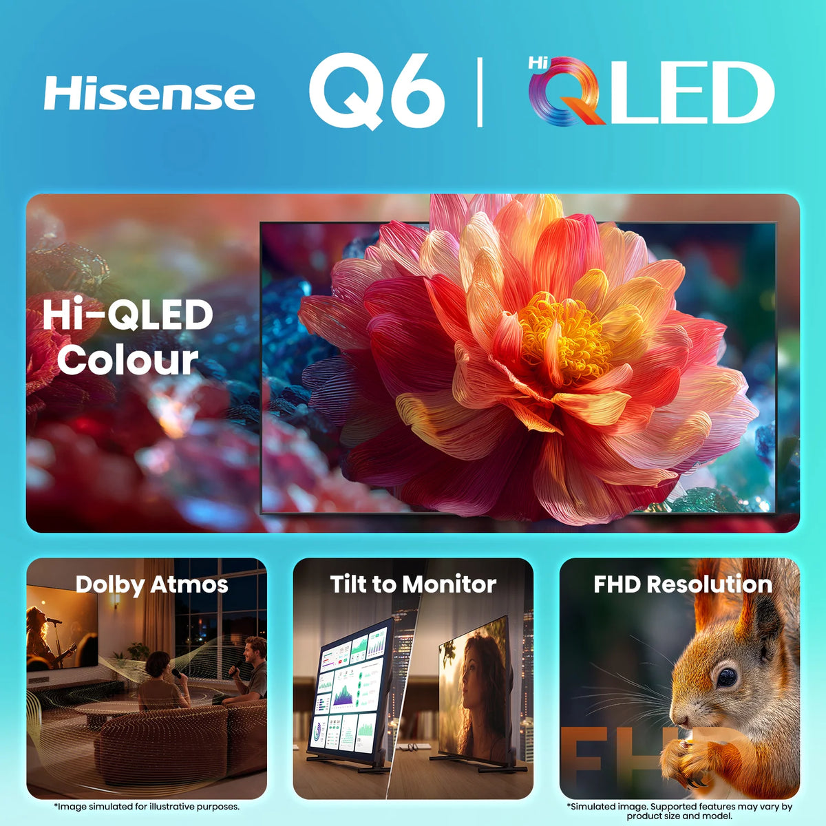 Hisense 40" Q6S Hi-QLED Full HD Smart TV 40Q6SAU