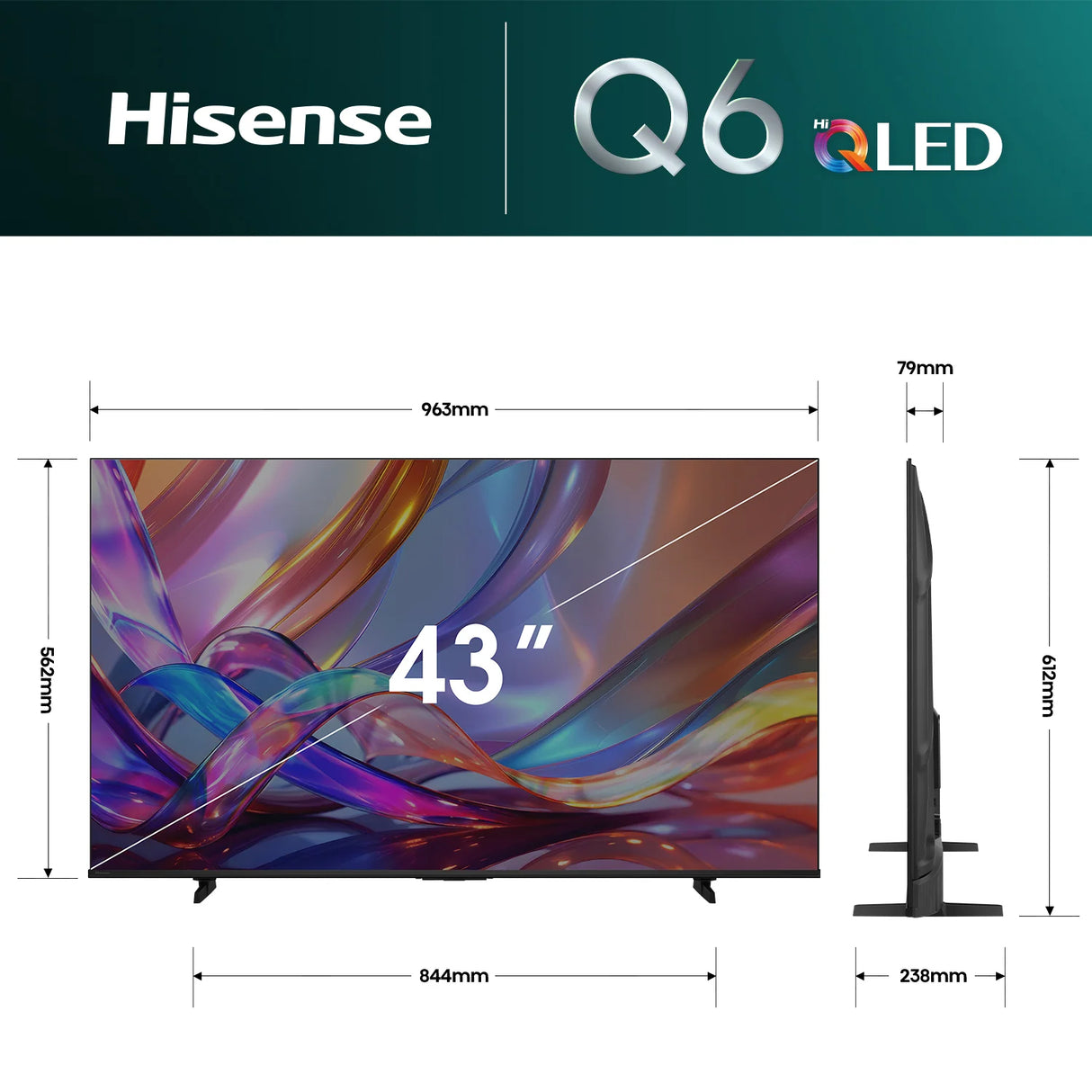 Hisense 75" Q6S Hi-QLED 4K Smart TV 75Q6SAU