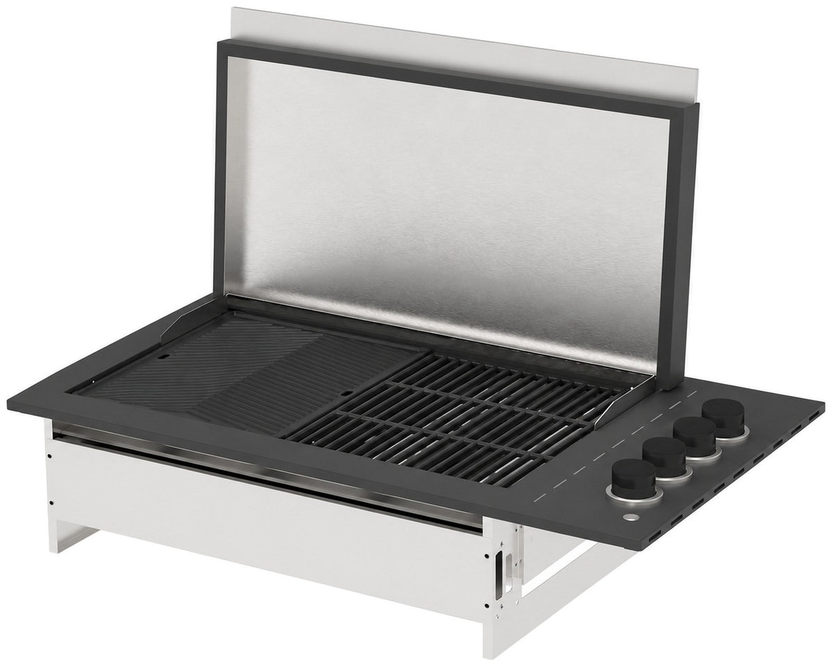 Casa 4 Burner Built-In Gas BBQ Grill Matte Black 4CBBQBB
