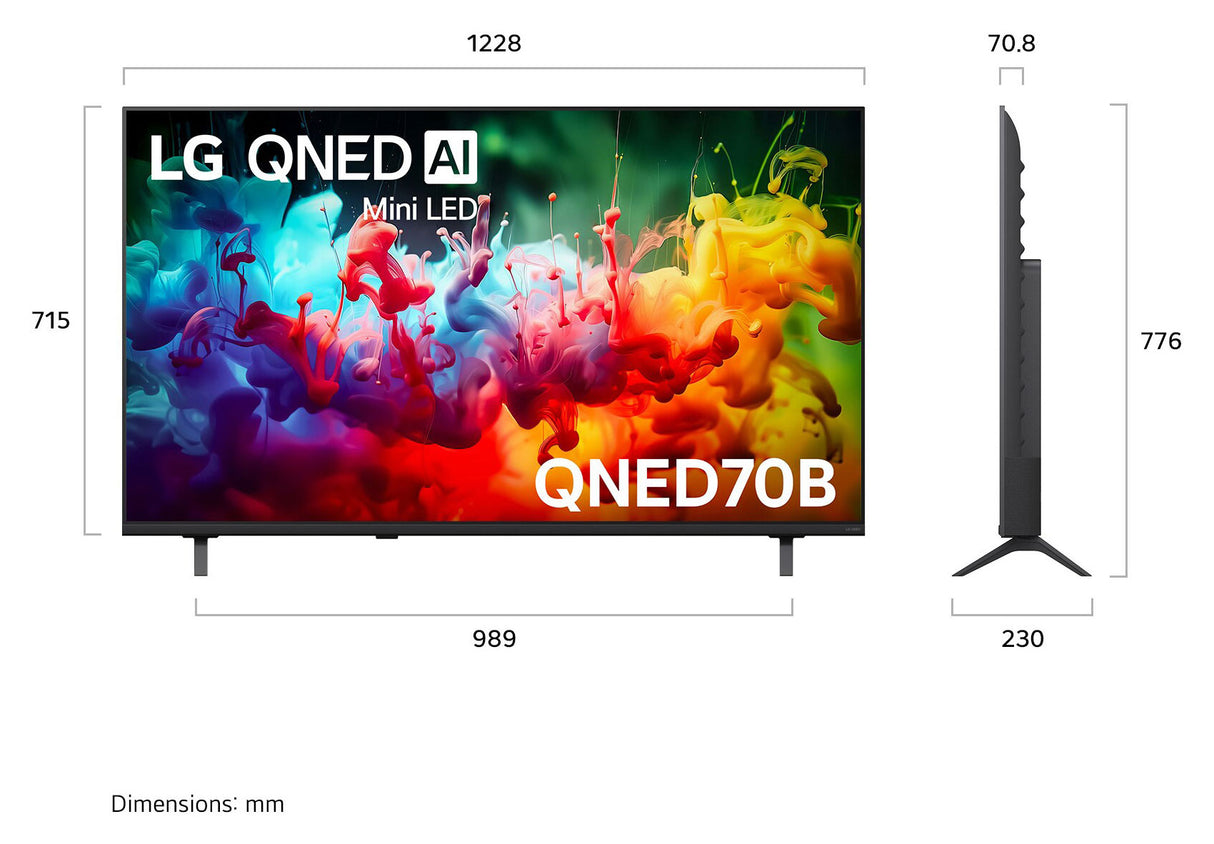 LG 55" QNED70 4K Smart QNED Mini LED AI TV 55QNED70BSA