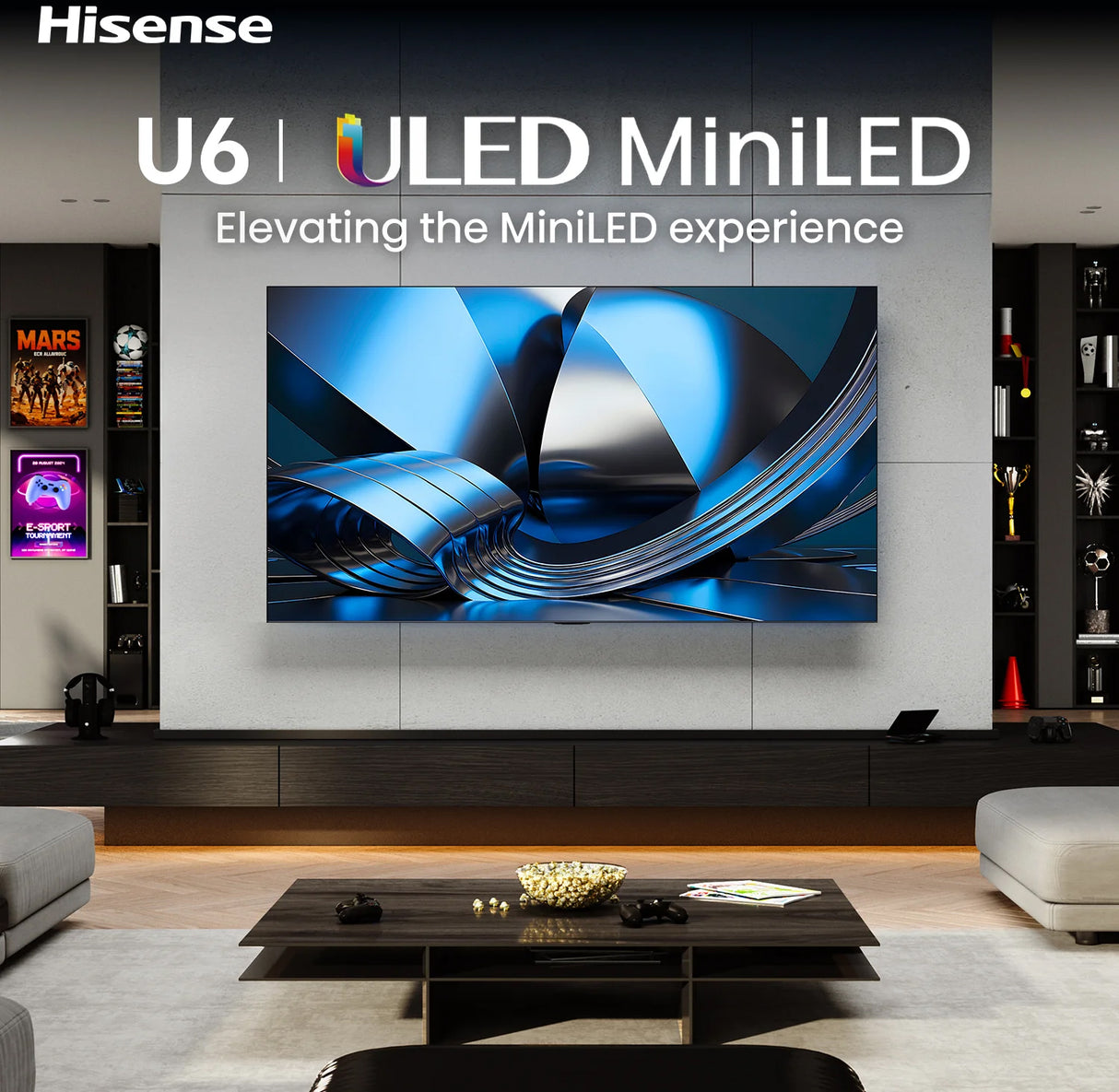 Hisense 55" Series U6S ULED Mini-LED 4K Smart TV 55U6SAU