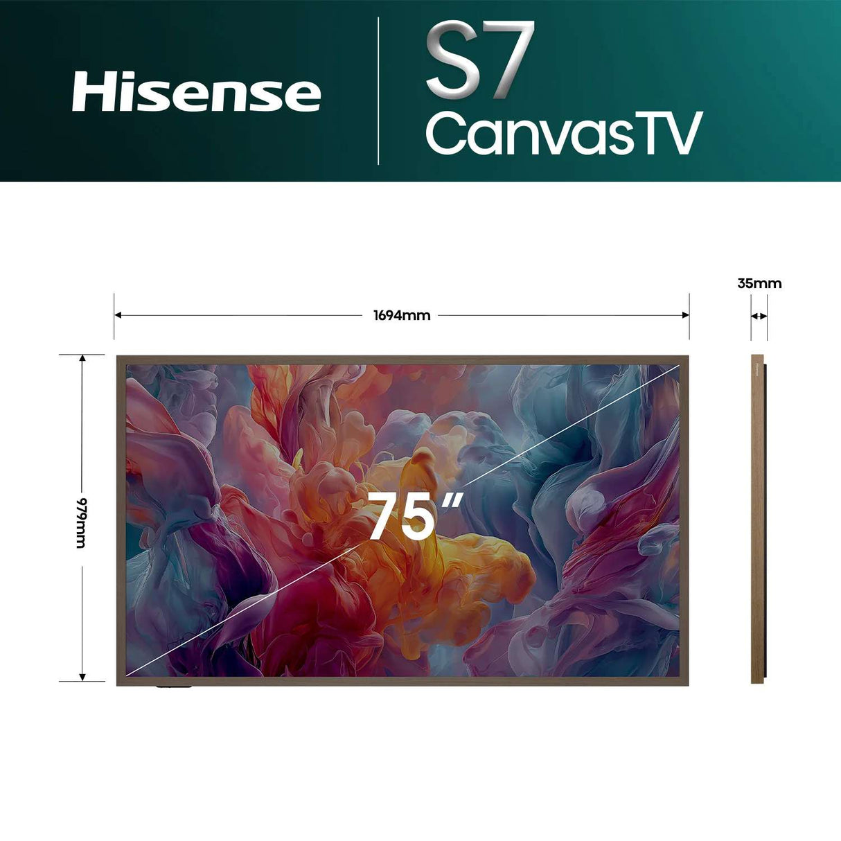 Hisense 75" S7S Hi-QLED 4K Canvas TV 75S7SAU