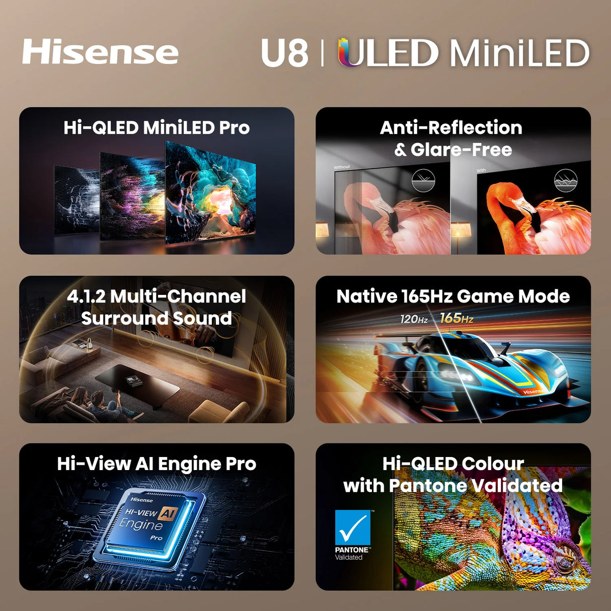 Hisense 75" U85 Mini-LED ULED 4K Smart TV 75U85AU
