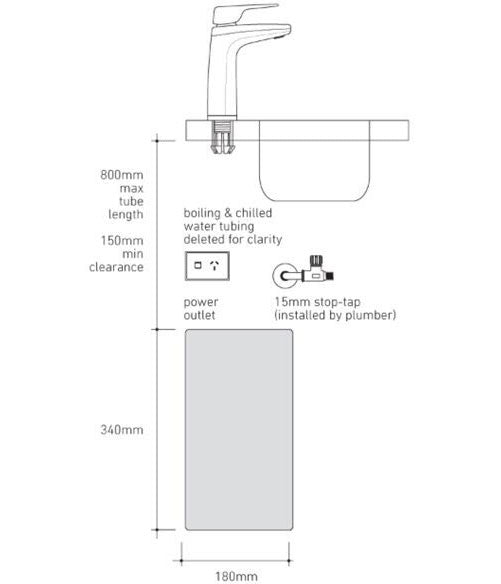 Billi B-4000 Boiling and Still Filtered With XL Levered Dispenser Tap 914000LBR