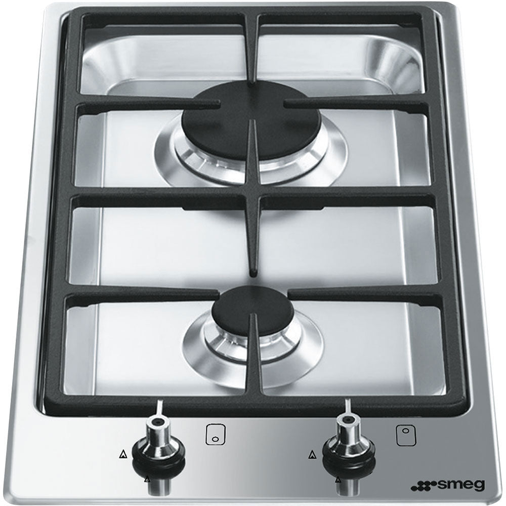 Smeg 30cm Domino-Style Stainless Steel Gas Cooktop PGA32G