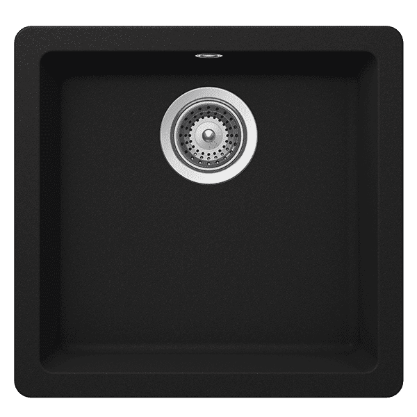 Abey Schock Quadro Onyx Small Single Bowl Inset/Undermount Granite Sink QN-100SB
