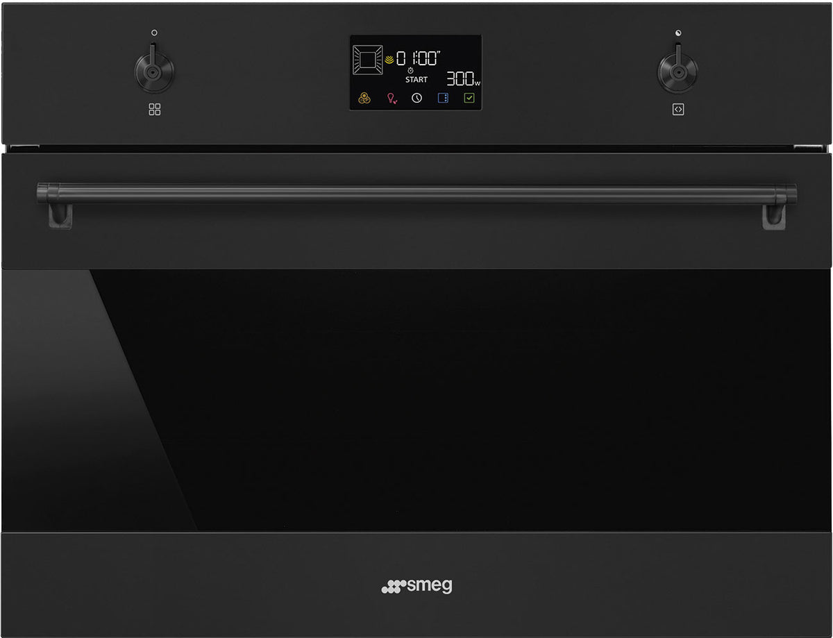 Smeg 60cm 50L Classic Compact Speed Electric Wall Oven Matte Black SFA4301MCN