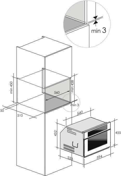 Artusi 60cm Built-in Combi-Microwave Oven ACM45MB