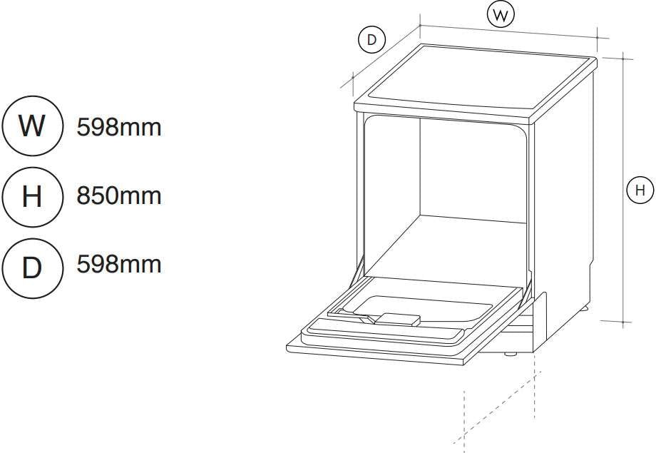 Artusi 60cm Freestanding Dishwasher ADW5008X