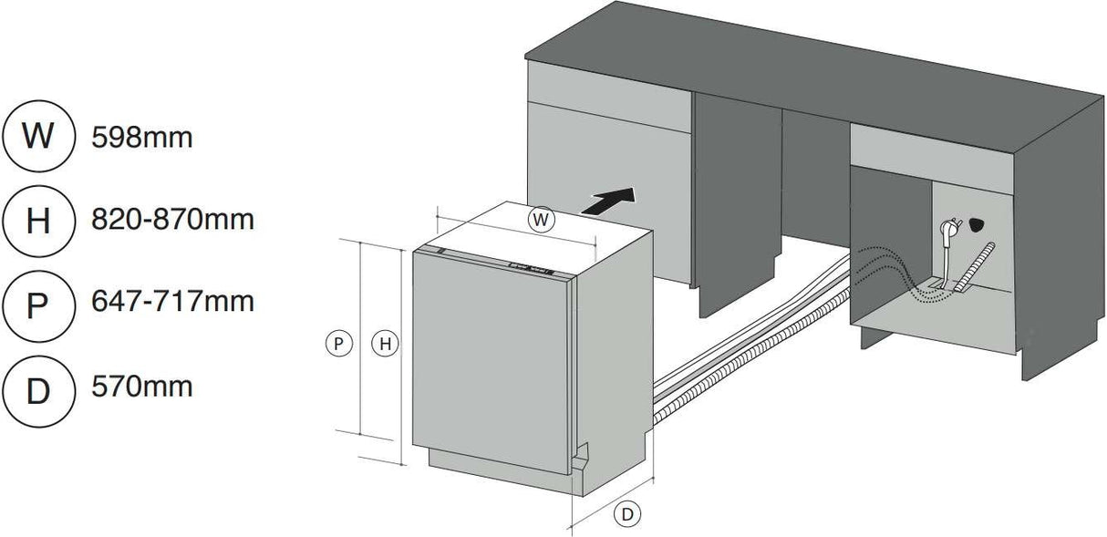 Artusi 60cm Fully-Integrated Dishwasher ADWFI700/1