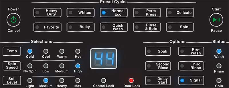 Speed Queen Black Series 10kg Front Touch Control Front Load Washer AFNE9B