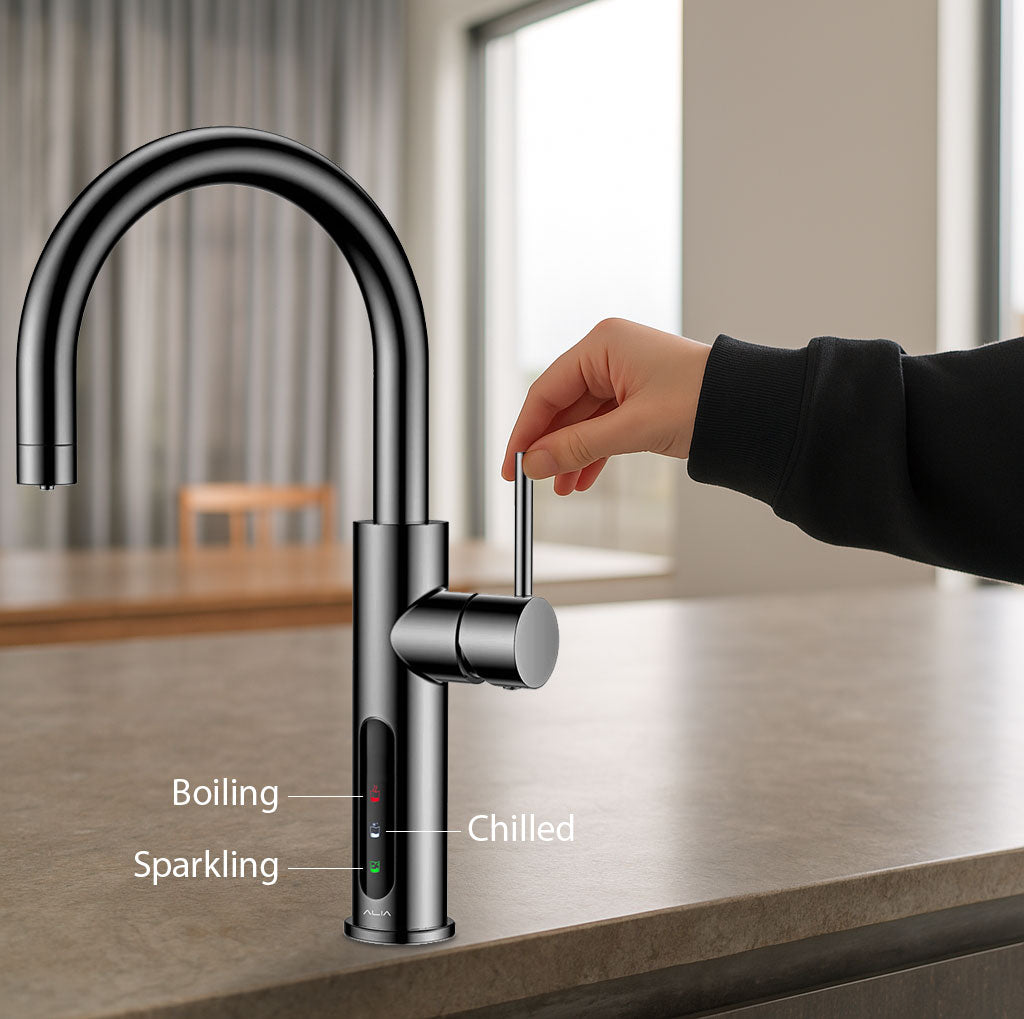 Alia X51 Intelligent Boiling/Chilled/Sparkling Tap Gunmetal Grey AG-FX01GM