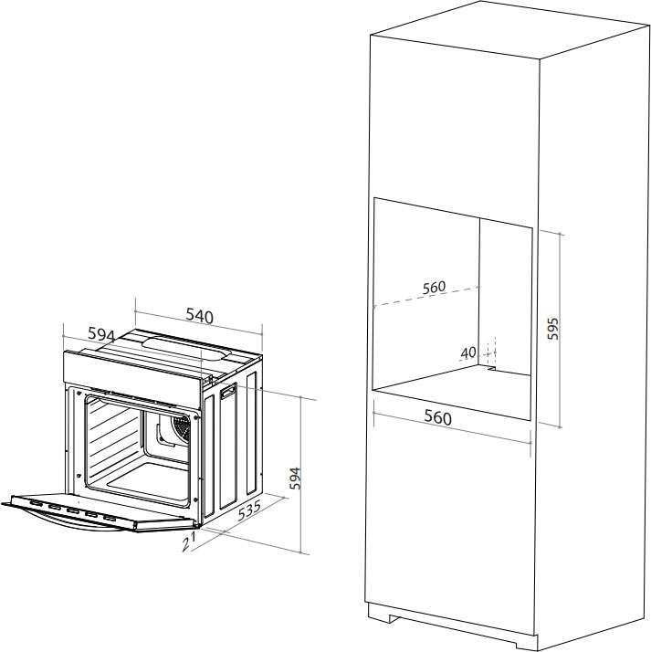 Artusi 60cm Electric Built-In Wall Oven AO6100MB