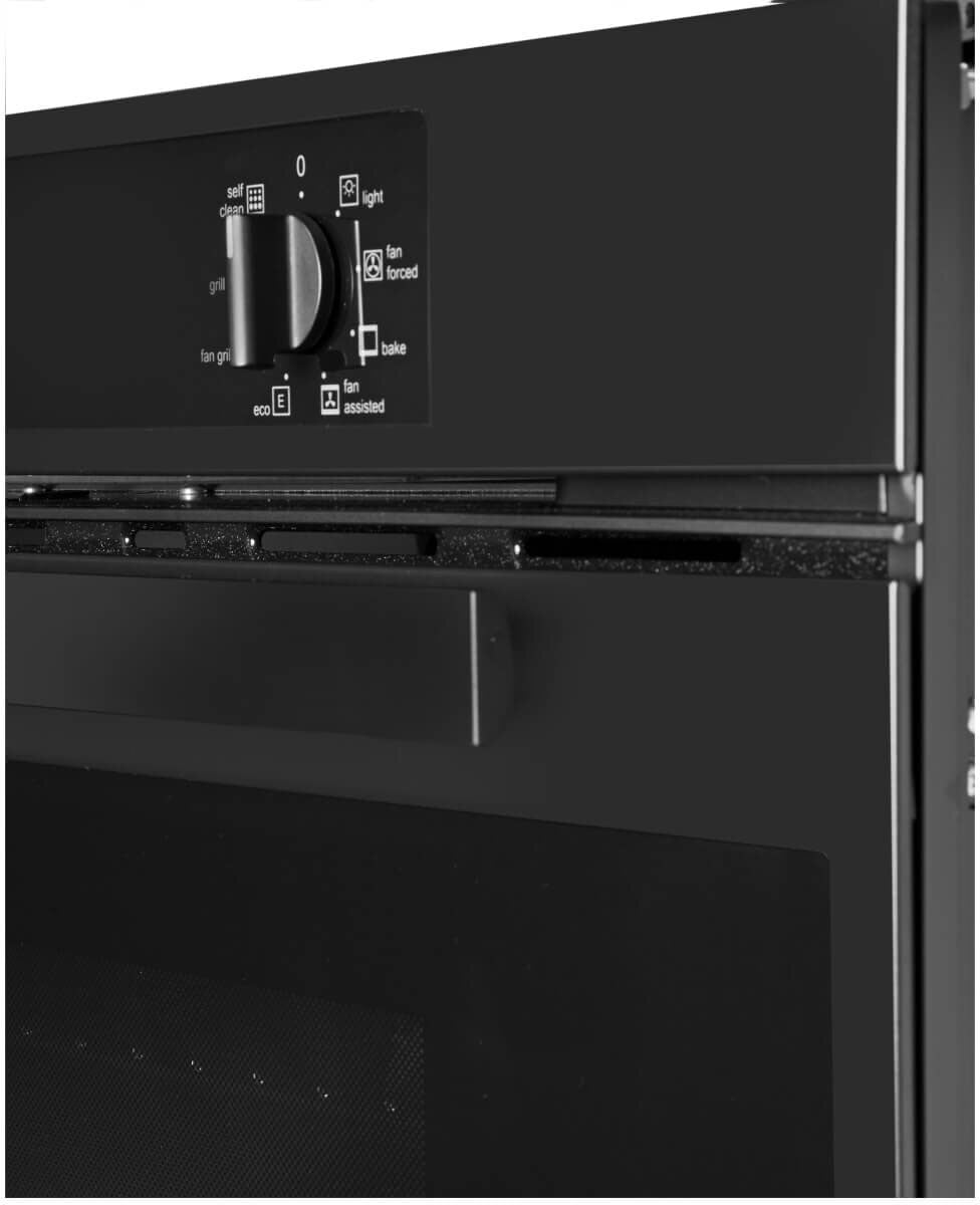 Artusi 75cm 8 Functions Pyrolytic Built-in Oven Matt Black AO750MBP