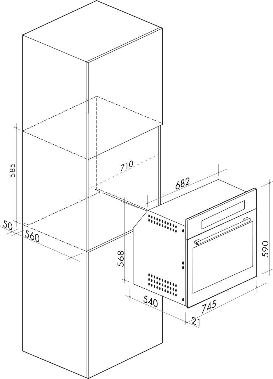 Artusi 75cm Electric Wall Oven AO750X