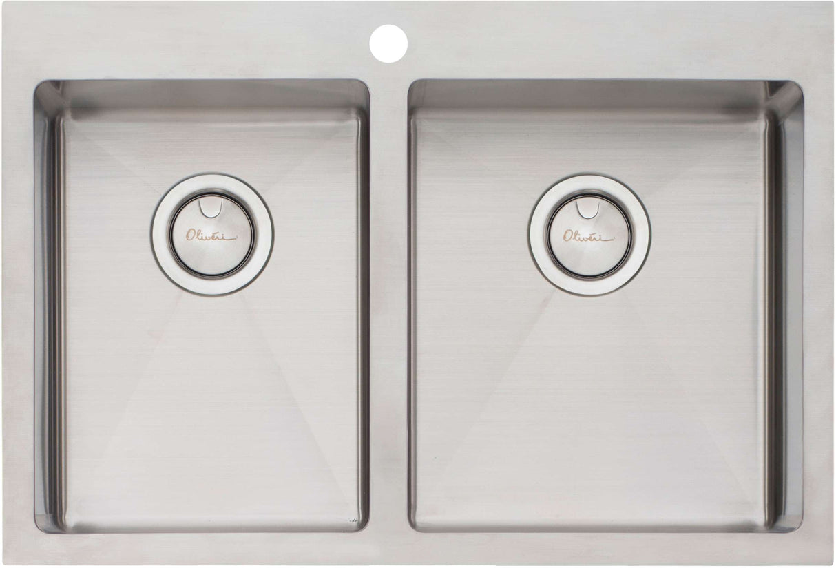 Oliveri Apollo 1 & 3/4 Double Right Hand Bowl Inset/Undermount/Flush Sink AP1426