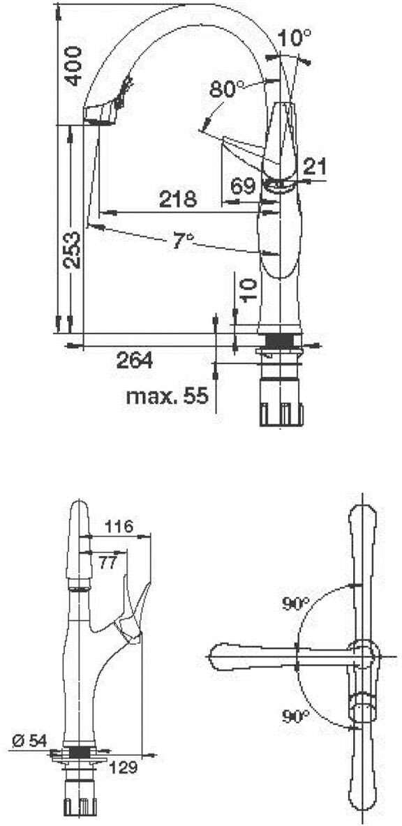 Blanco Artona High Arch Pull Down Spray Mixer Tap ARTONA-S
