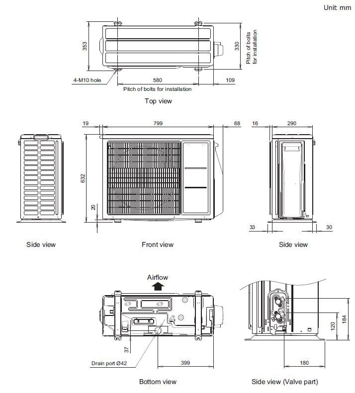 Fujitsu 7.1kW Cool / 8.0kW Heat Split System Air Conditioner ASTH24KNTA