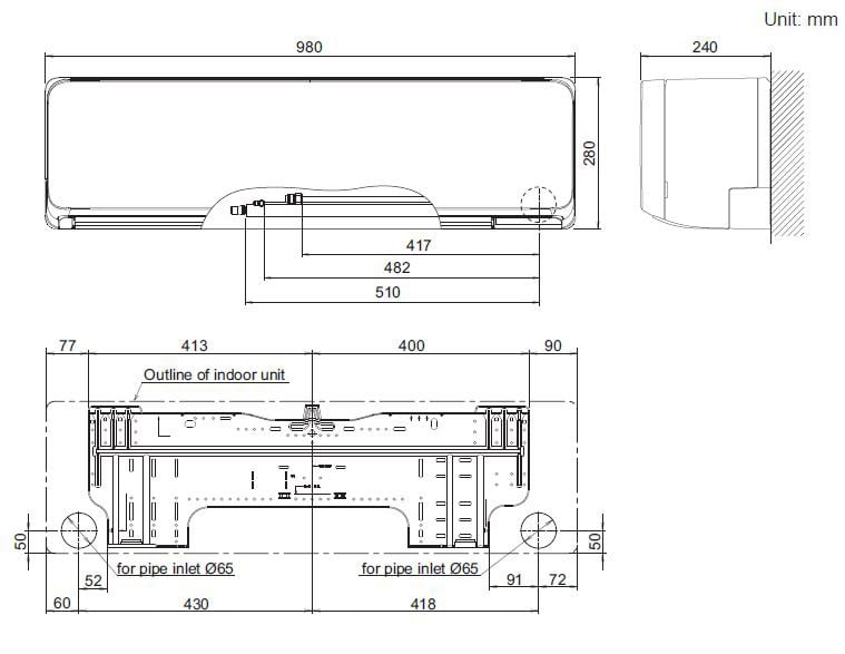 Fujitsu 7.1kW Cool / 8.0kW Heat Split System Air Conditioner ASTH24KNTA