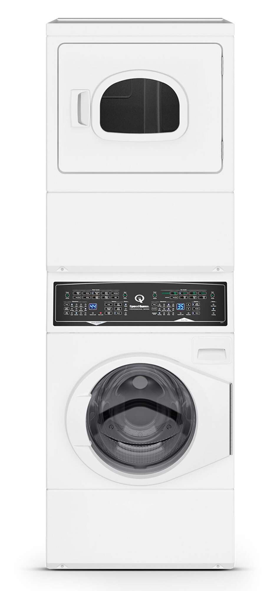 Speed Queen Black 10kg Washer + 9kg LPG/NG Gas Dryer Stack ATGE9A