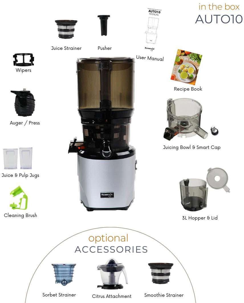 Kuvings AUTO10 Hands Free Silver Cold Press Juicer AUTO10-SV