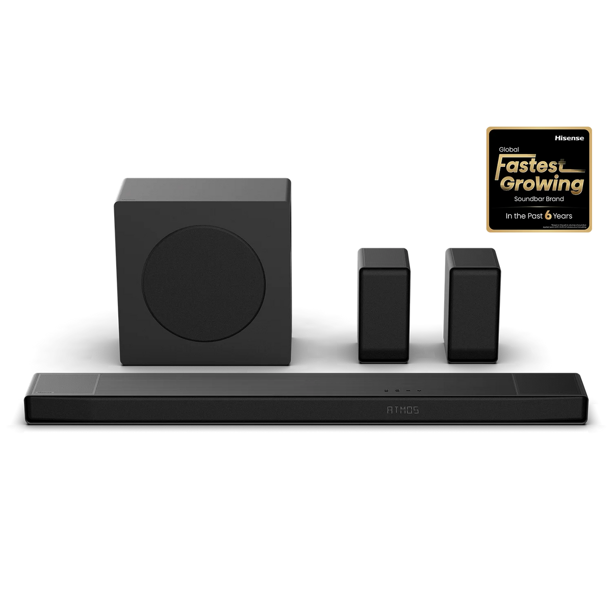 Hisense 5.1.4 Channel 600W Dolby Atmos Soundbar with Wireless Subwoofer AX5140Q