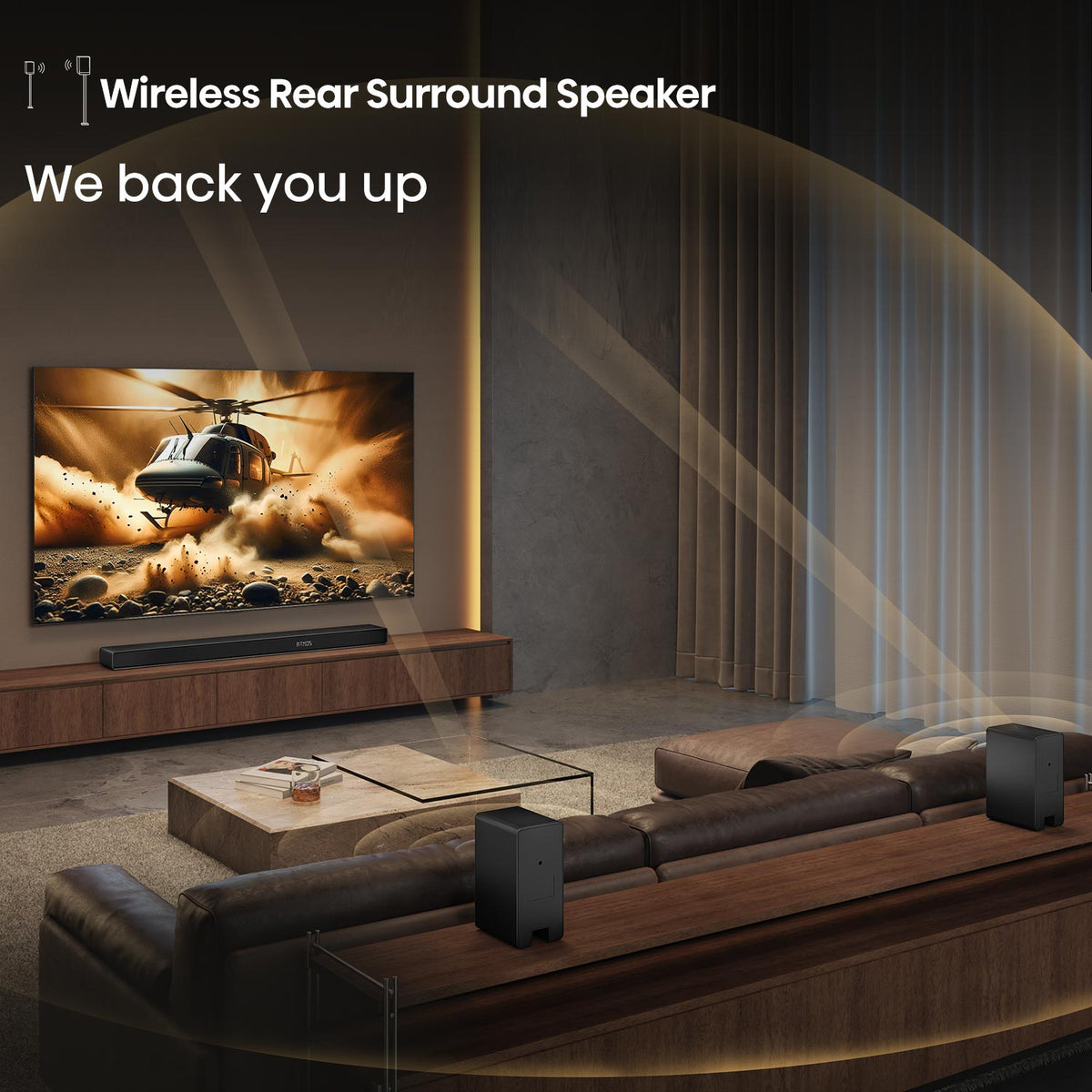 Hisense 5.1.4 Channel 600W Dolby Atmos Soundbar with Wireless Subwoofer AX5140Q