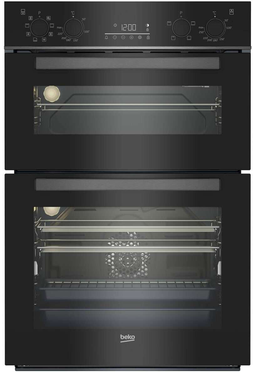 Beko 60cm Multifunction Built-in Double Oven Dark Stainless Steel BBO6811DDX