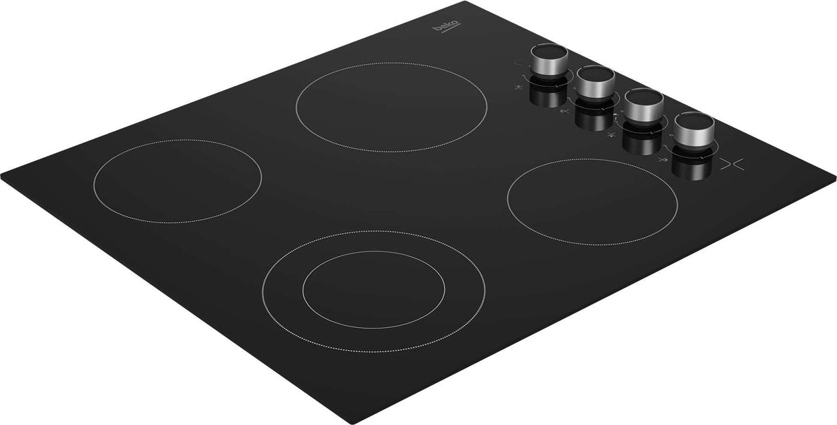 Beko 60cm Vitroceramic 4 Zone Electric Cooktop BCT601CG