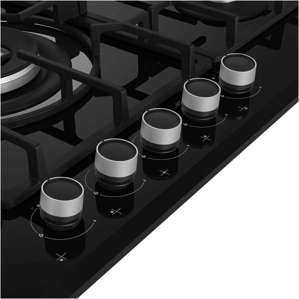 Beko 90cm Black Glass Gas Cooktop BCT90GG1