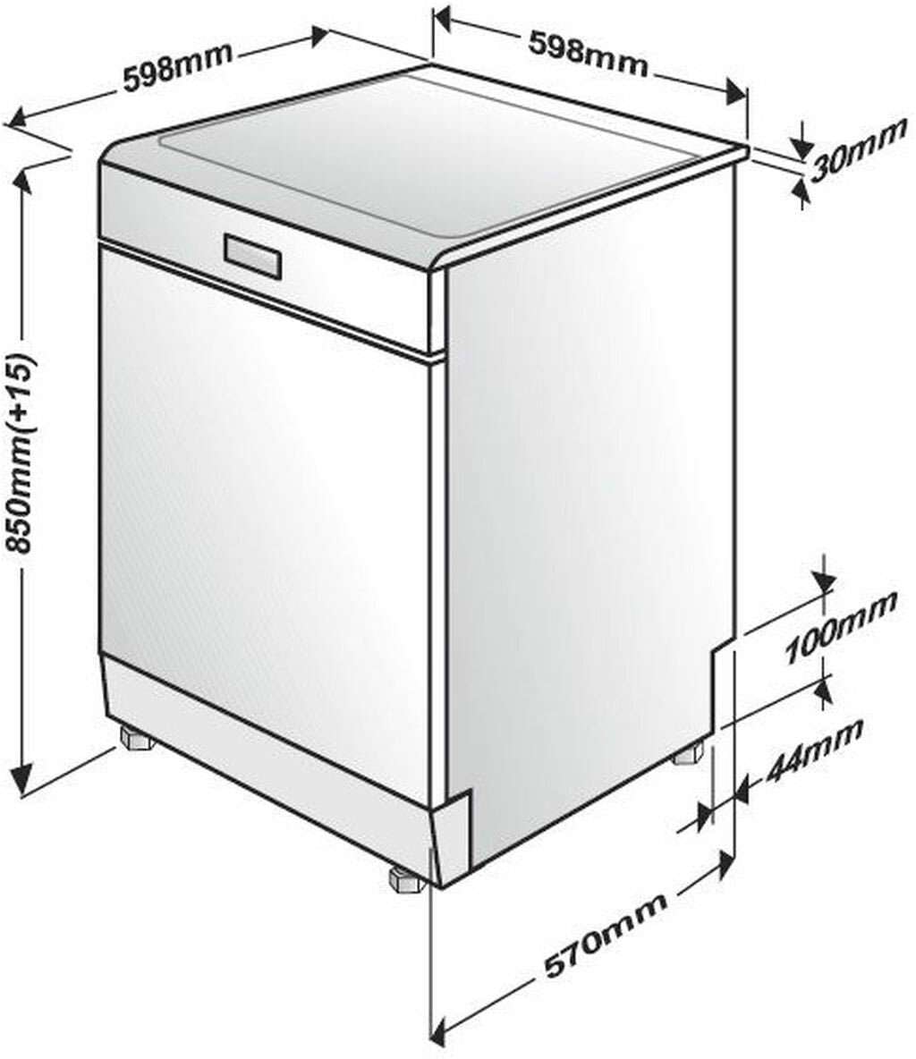 Beko 60cm Freestanding Dishwasher BDF1640AX
