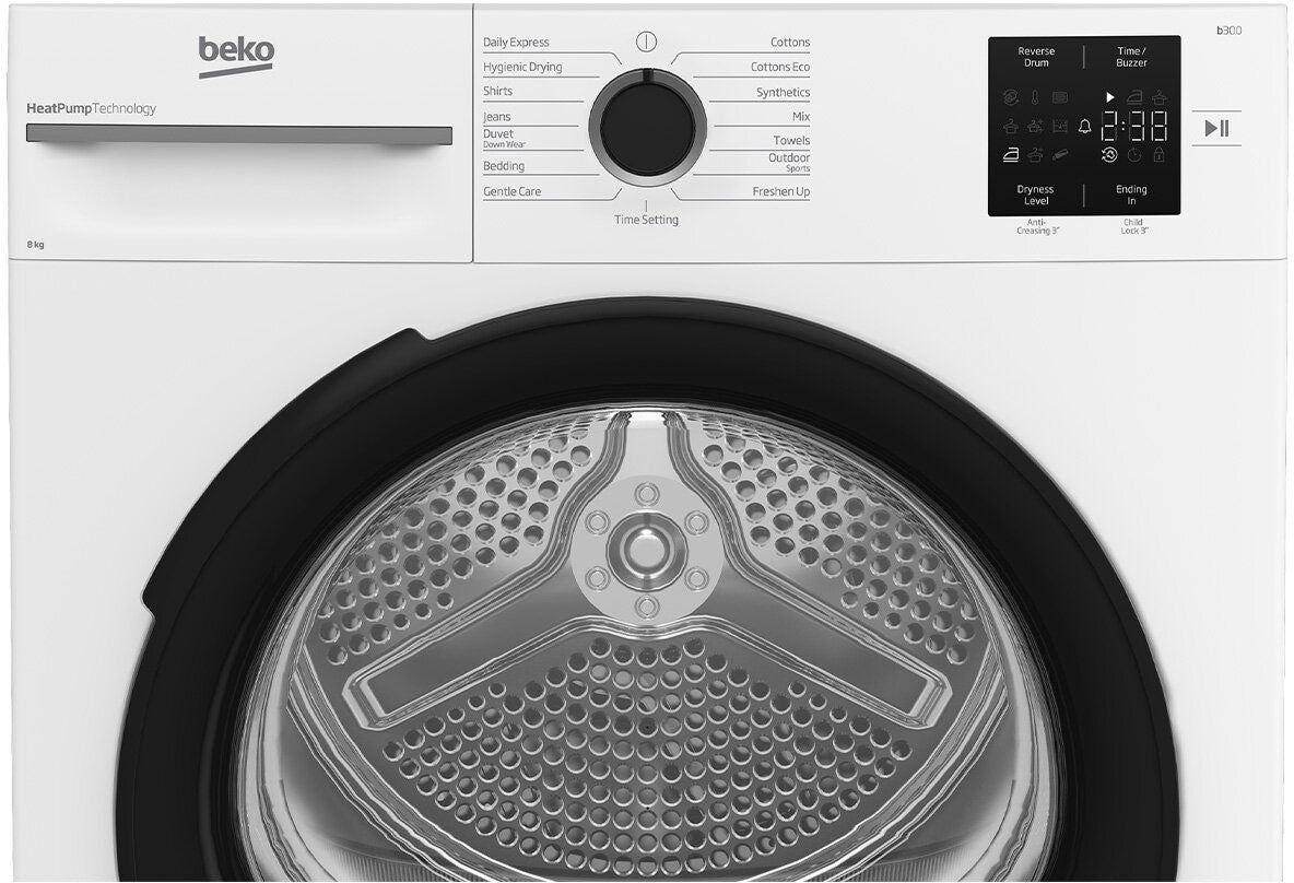 Beko 8kg Heat Pump Dryer BDPB8010W | Greater Sydney Only