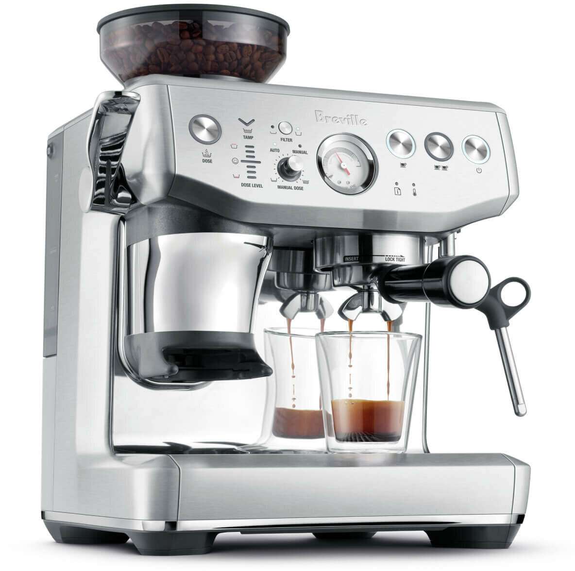 Breville The Barista Express Impress Stainless Steel Coffee Machine BES876BSS