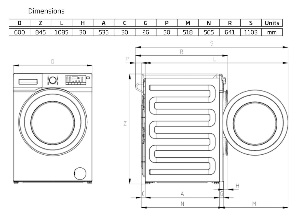 Beko 8.5kg Front Load Washing Machine White BFL8520W | Greater Sydney Only