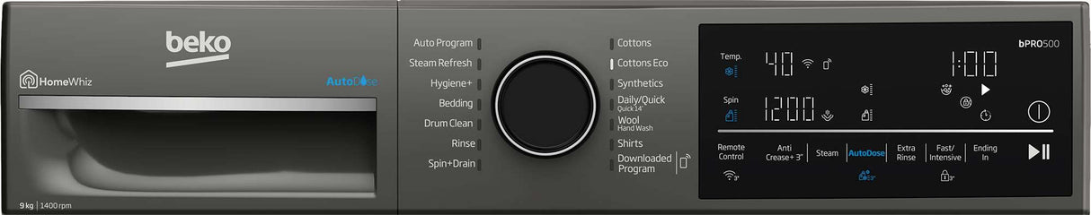 Beko 9kg Auto Dose Front Load Washing Machine BFLB904ADG | Greater Sydney Only