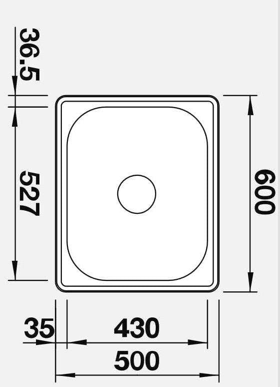 Blanco 45cm Cabinet Laundry Tub Inset Sink BJARAH6CK5