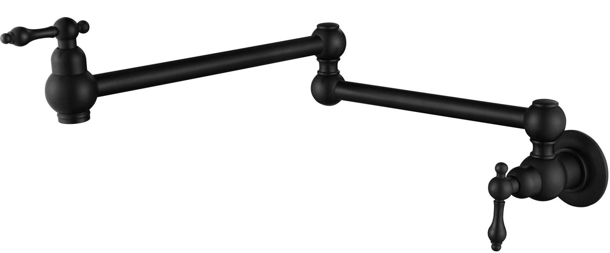 Modern National Bordeaux Kitchen Pot Filler Matte Black BOR020BK