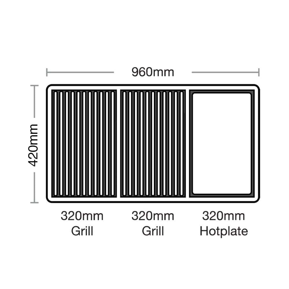 Gasmate Platinum IV 6 Burner Built-in BBQ BQ2080B | Greater Sydney Only