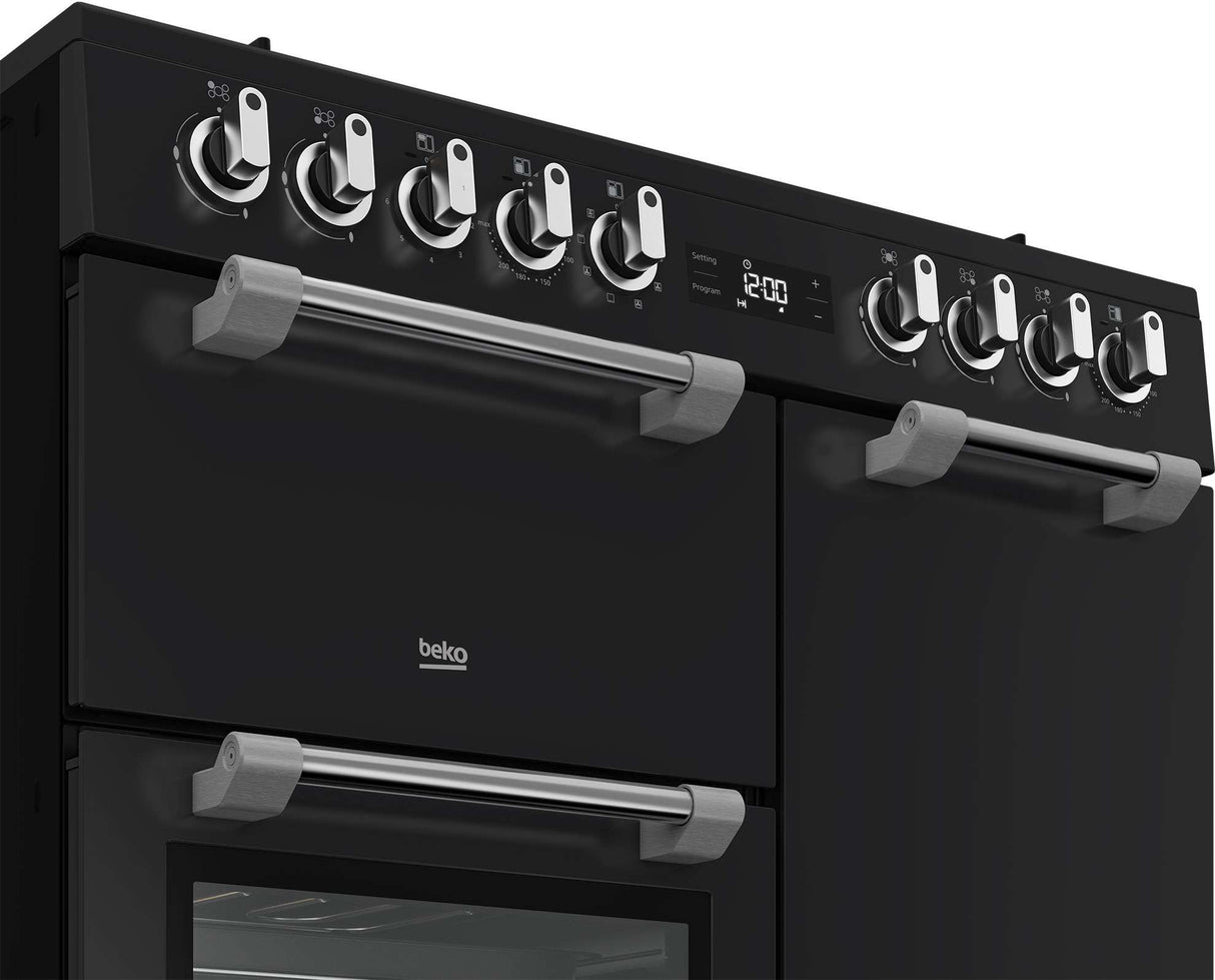 Beko 90cm 184L Dual Fuel Multifunction Freestanding Oven/Stove BRC916GMAN