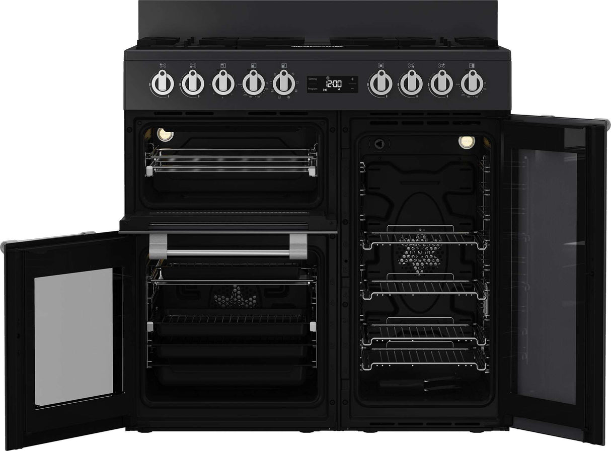Beko 90cm 184L Dual Fuel Multifunction Freestanding Oven/Stove BRC916GMAN