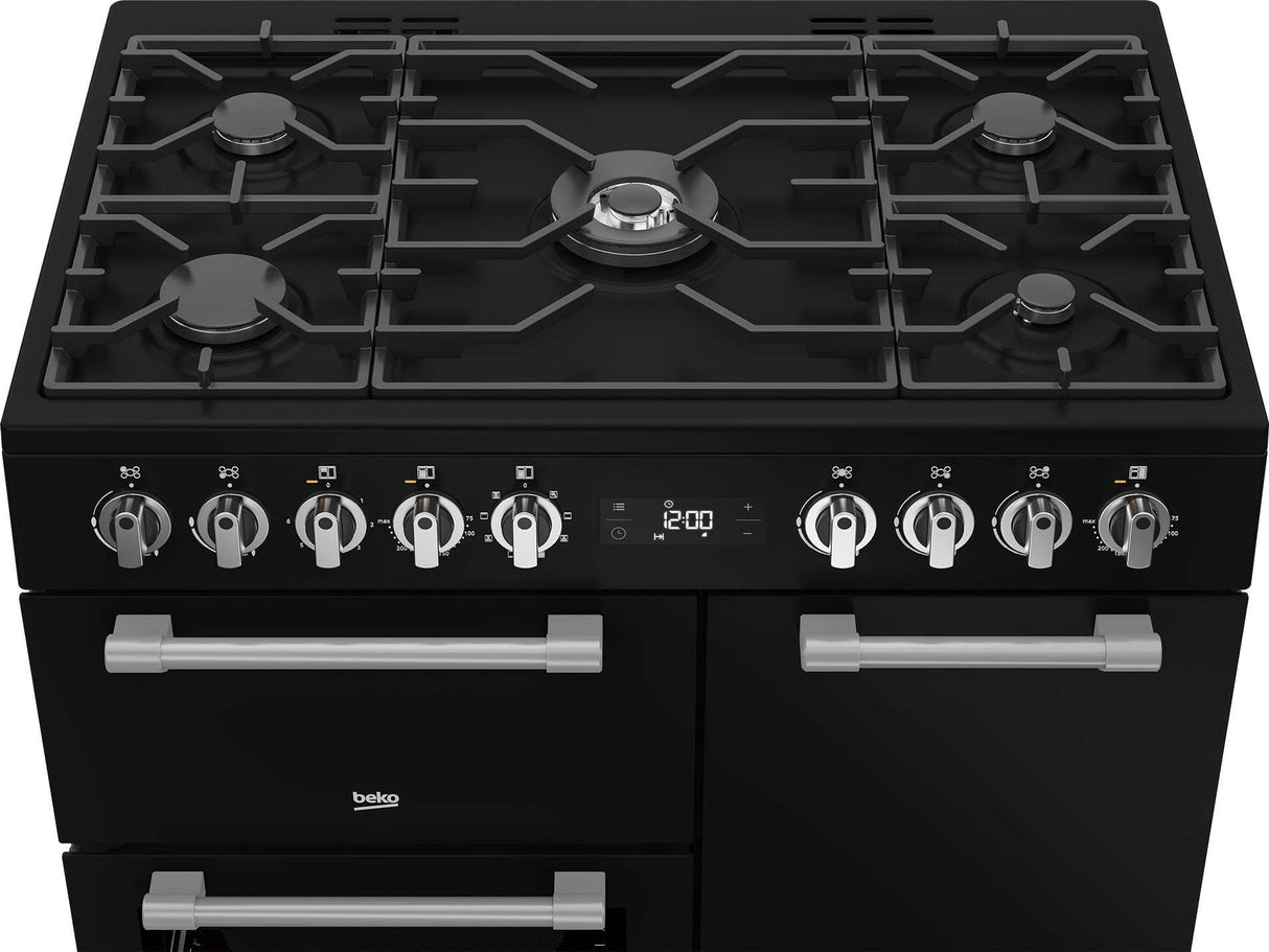 Beko 90cm 184L Dual Fuel Multifunction Freestanding Oven/Stove BRC916GMB