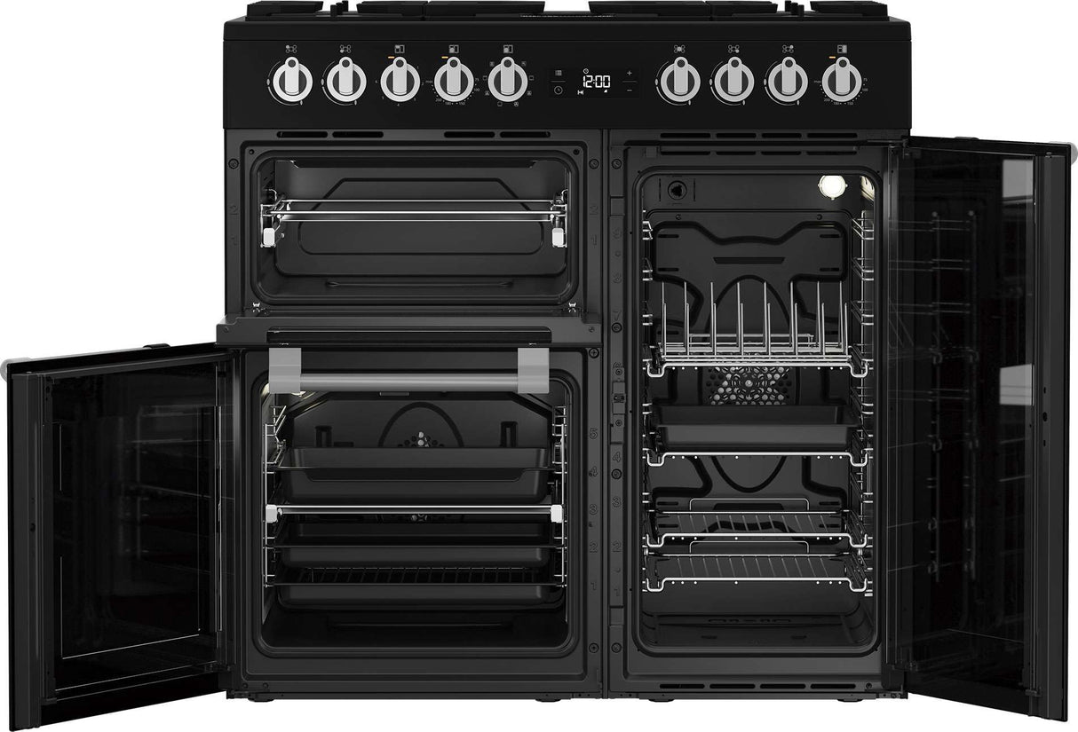 Beko 90cm 184L Dual Fuel Multifunction Freestanding Oven/Stove BRC916GMB