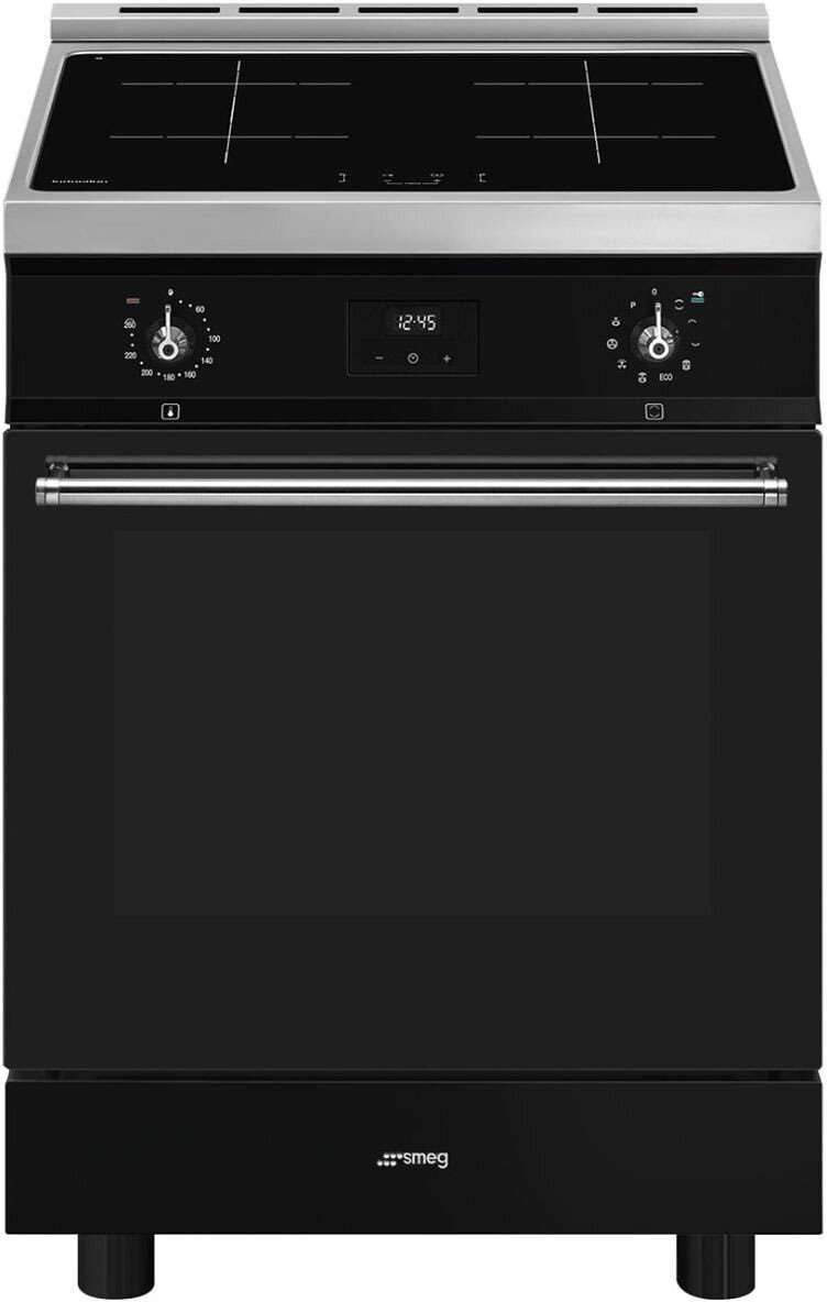 Smeg 60cm Classic Pyrolytic Freestanding Oven/Stove Black C6IPBLT2